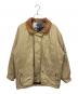 NAUTICA（ノーティカ）の古着「90s レザーカラーハンティングジャケット」｜ベージュ