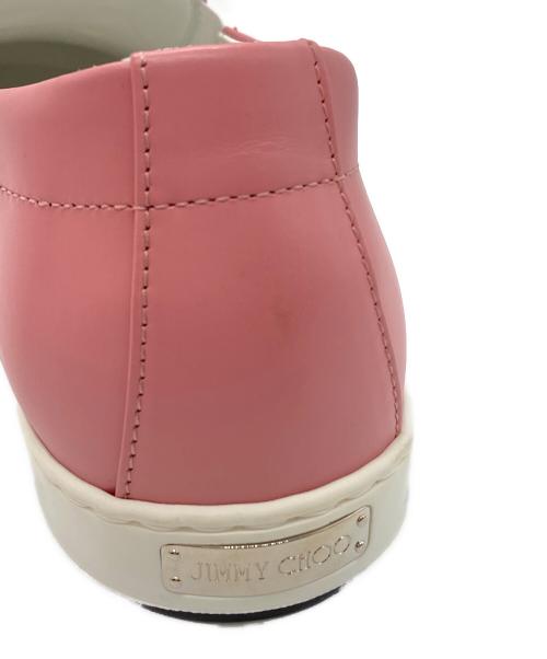 JIMMY CHOO（ジミーチュウ）JIMMY CHOO (ジミーチュウ) スタッズスリッポン ピンク サイズ:38の古着・服飾アイテム