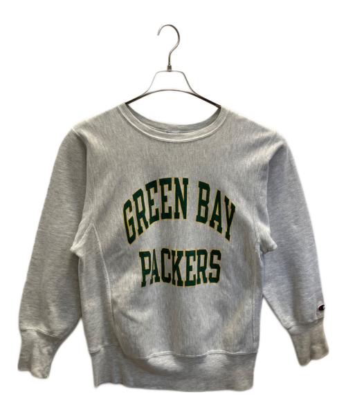 Champion（チャンピオン）Champion (チャンピオン) リバースウィーブ プリントスウェットシャツ グレー サイズ:Мの古着・服飾アイテム