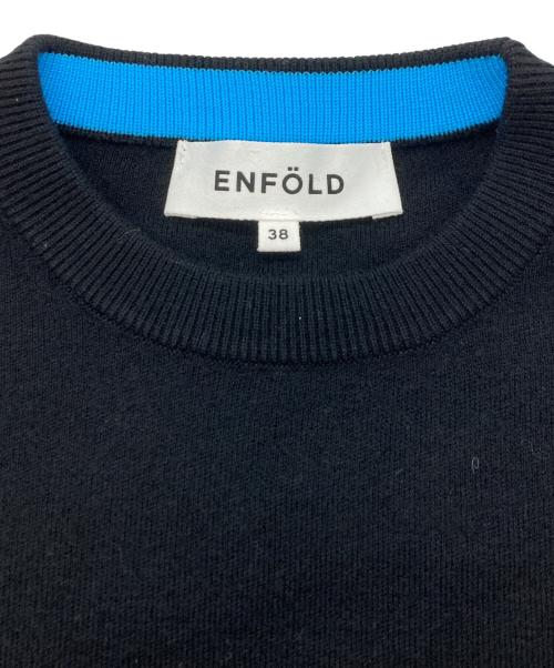 ENFOLD（エンフォルド）ENFOLD (エンフォルド) SLIT－RIB PULLOVER ブラック サイズ:38の古着・服飾アイテム