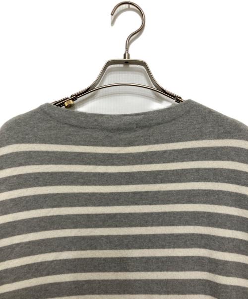 GALERIE VIE（ギャルリーヴィー）GALERIE VIE (ギャルリーヴィー) ウルトラファインウール ボートネックワンピース グレー×ホワイト サイズ:FREEの古着・服飾アイテム