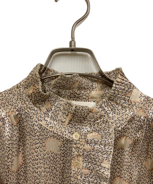 ba&sh（バッシュ）ba&sh (バッシュ) プリーツプリントワンピース エクリュ サイズ:SIZE 2の古着・服飾アイテム