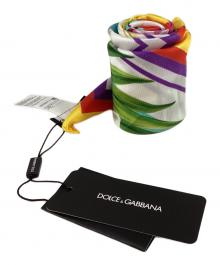 DOLCE & GABBANA（ドルチェ＆ガッバーナ）の古着「Cala di Volpe シルクスカーフ」｜イエロー