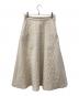 BEARDSLEY（ビアズリー）の古着「キルトフレアスカート」｜アイボリー