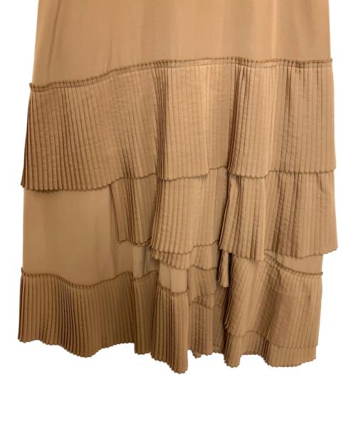 LOUNIE（ルーニー）LOUNIE (ルーニー) アシンメトリープリーツスカート ブラウン サイズ:36の古着・服飾アイテム