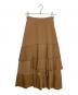 LOUNIE（ルーニー）の古着「アシンメトリープリーツスカート」｜ブラウン