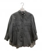 SACRAサクラ）の古着「シアーシャツ」｜グレー