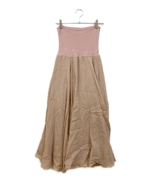 AK+1（エーケーワン）AK+1 (エーケーワン) リネンマキシスカート ピンク サイズ:Freeの古着・服飾アイテム