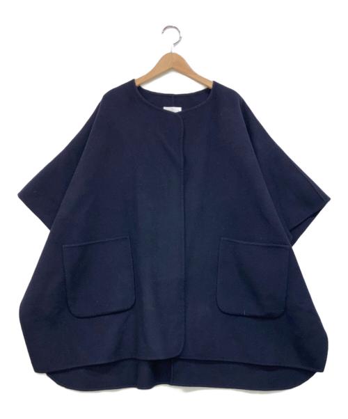 1er Arrondissement（プルミエ アロンディスモン）1er Arrondissement (プルミエ アロンディスモン) ポンチョコート ネイビー サイズ:38の古着・服飾アイテム