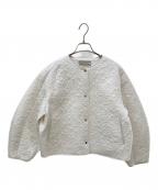 UNITED ARROWSユナイテッドアローズ）の古着「エンブロイダリー キルト ショート ジャケット」｜ホワイト