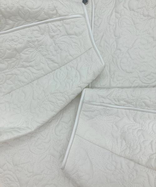 UNITED ARROWS（ユナイテッドアローズ）UNITED ARROWS (ユナイテッドアローズ) エンブロイダリー キルト ショート ジャケット ホワイト サイズ:38の古着・服飾アイテム