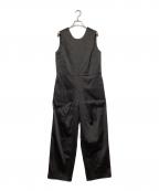 Conteコンテ）の古着「サテン ノースリーブ オールインワン」｜ブラック