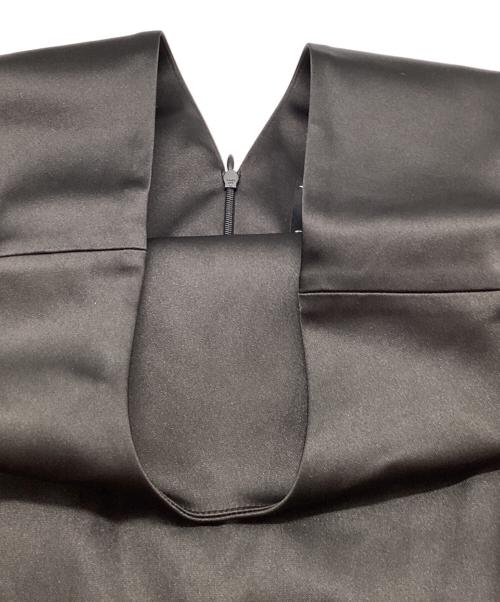 Conte（コンテ）Conte (コンテ) サテン ノースリーブ オールインワン ブラック サイズ:表記無しの古着・服飾アイテム