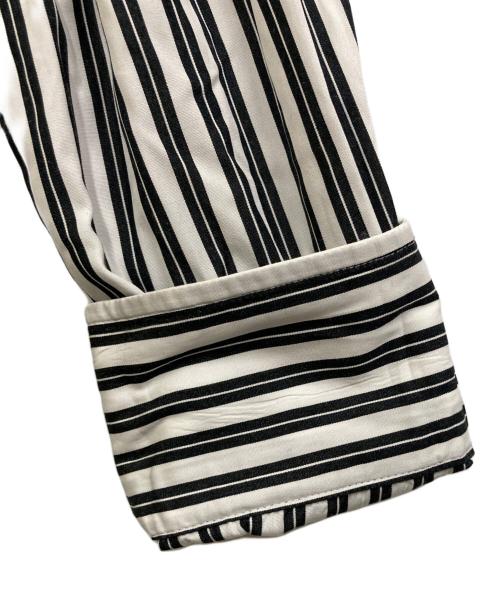 POLO RALPH LAUREN（ポロ・ラルフローレン）POLO RALPH LAUREN (ポロ・ラルフローレン) ストライプシャツワンピース ホワイト×ブラック サイズ:SIZE 4の古着・服飾アイテム