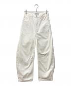 &RCアンドエスティ）の古着「カーヴィーデニムワイドパンツ」｜ホワイト