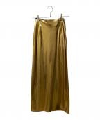 Ameriアメリ）の古着「MEDI MULTI WAY FEATHER LIKE SKIRT」｜ブラック×ゴールド