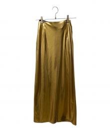 Ameri（アメリ）の古着「MEDI MULTI WAY FEATHER LIKE SKIRT」｜ブラック×ゴールド