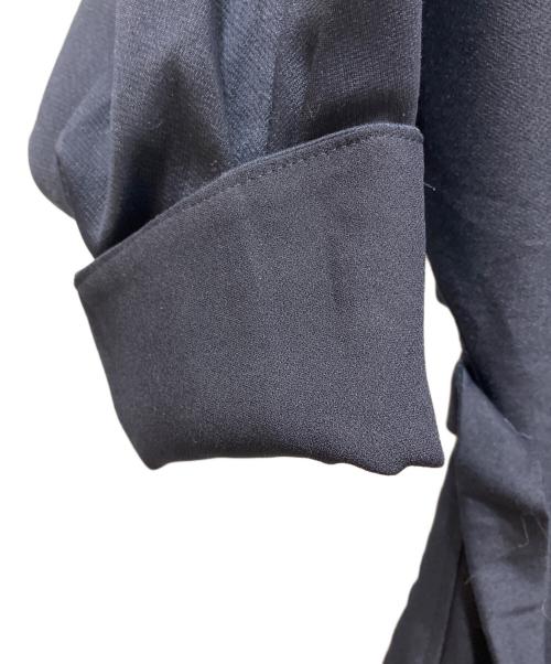 ESTNATION（エストネーション）ESTNATION (エストネーション) ダブルクロスVネックワンピース ネイビー サイズ:36の古着・服飾アイテム