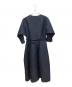 ESTNATION (エストネーション) ダブルクロスVネックワンピース ネイビー サイズ:36：17000円