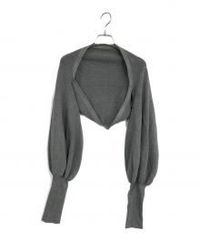 MECRE（メクル）の古着「ボリュームスリーブニットボレロ」｜グレー