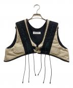 KISHIDAMIKIキシダミキ）の古着「ハーネスビスチェ」｜ベージュ×ブラック