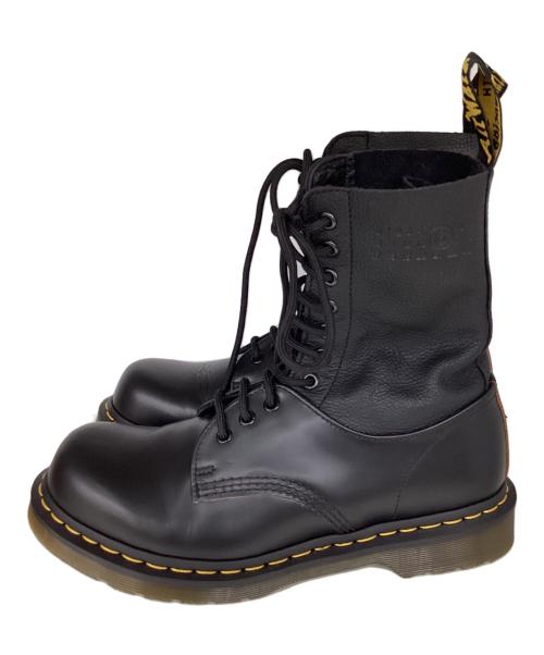 Dr.Martens（ドクターマーチン）Dr.Martens (ドクターマーチン) MM6 Maison Margiela (エムエムシックスメゾンマルジェラ) 10ホールブーツ ブラック サイズ:UK8/USM9/EU42の古着・服飾アイテム