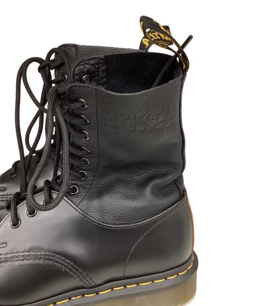 Dr.Martens（ドクターマーチン）Dr.Martens (ドクターマーチン) MM6 Maison Margiela (エムエムシックスメゾンマルジェラ) 10ホールブーツ ブラック サイズ:UK8/USM9/EU42の古着・服飾アイテム