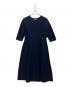 jolie mignon（ジョリ―ミニョン）の古着「ホールガーメント フィットアンドフレアワンピース」｜ネイビー
