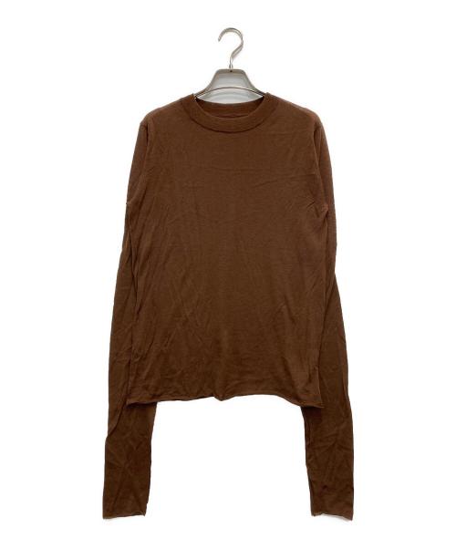 THE SHINZONE（ザ シンゾーン）THE SHINZONE (ザ シンゾーン) COTTON CASHMERE SHEER KNIT ブラウン サイズ:F0の古着・服飾アイテム