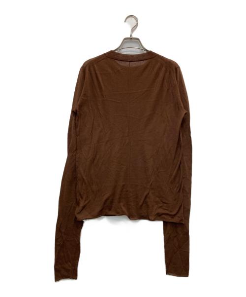 THE SHINZONE（ザ シンゾーン）THE SHINZONE (ザ シンゾーン) COTTON CASHMERE SHEER KNIT ブラウン サイズ:F0の古着・服飾アイテム