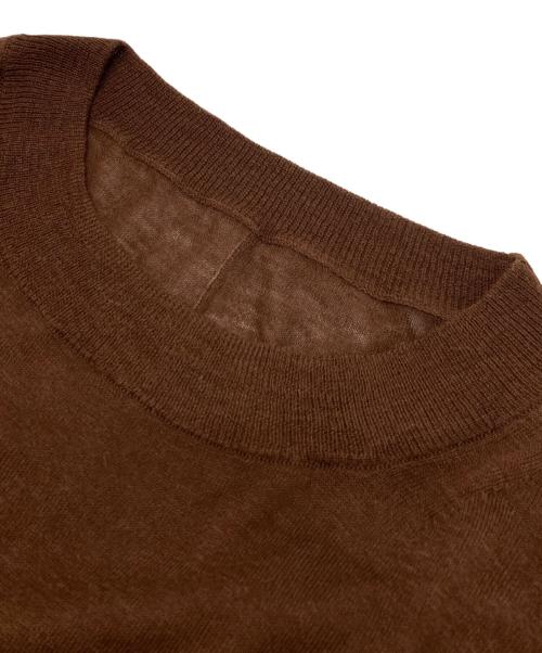 THE SHINZONE（ザ シンゾーン）THE SHINZONE (ザ シンゾーン) COTTON CASHMERE SHEER KNIT ブラウン サイズ:F0の古着・服飾アイテム