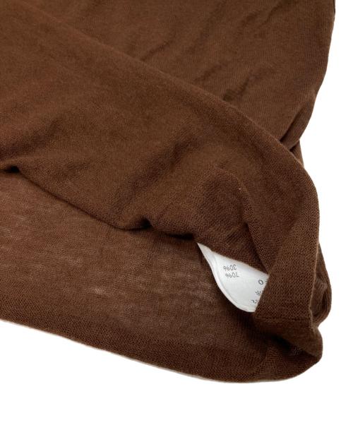 THE SHINZONE（ザ シンゾーン）THE SHINZONE (ザ シンゾーン) COTTON CASHMERE SHEER KNIT ブラウン サイズ:F0の古着・服飾アイテム