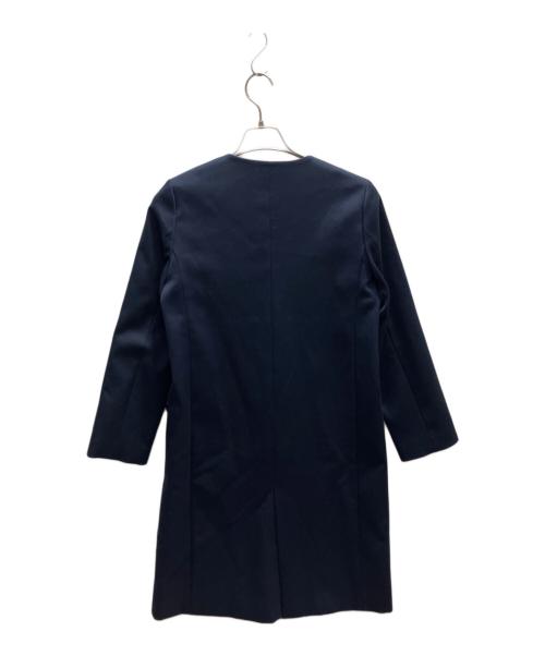 BEAUTY&YOUTH（ビューティーアンドユース）BEAUTY&YOUTH (ビューティーアンドユース) ツイルダブルノーカラーコート ネイビー サイズ:Мの古着・服飾アイテム