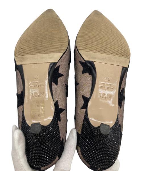 N°21 numero ventuno（ヌメロヴェントゥーノ）N°21 numero ventuno (ヌメロヴェントゥーノ) レースパンプス ベージュ サイズ:37の古着・服飾アイテム