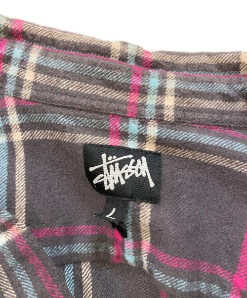 stussy（ステューシー）stussy (ステューシー) チェックネルシャツ グレー サイズ:Lの古着・服飾アイテム