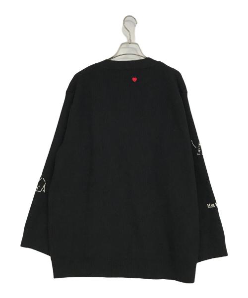FRAMeWORK（フレームワーク）FRAMeWORK (フレームワーク) ハンド刺繍ラブカーディガン ブラック サイズ:記載なしの古着・服飾アイテム