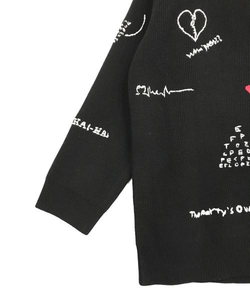FRAMeWORK（フレームワーク）FRAMeWORK (フレームワーク) ハンド刺繍ラブカーディガン ブラック サイズ:記載なしの古着・服飾アイテム