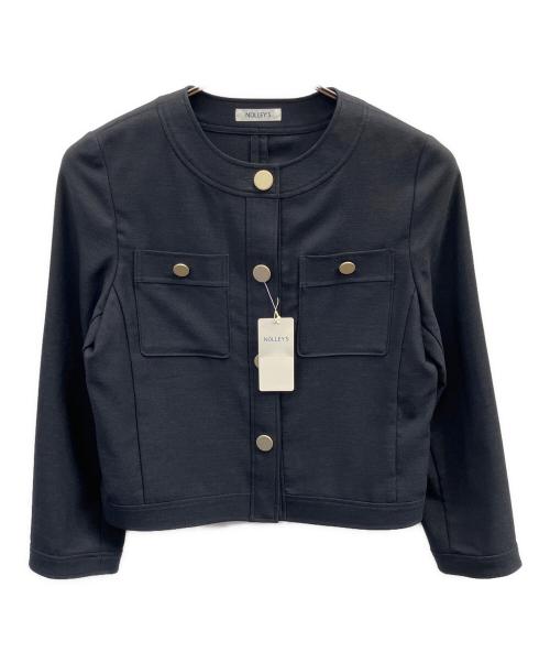 NOLLEY'S（ノーリーズ）NOLLEY'S (ノーリース) ウォッシャブルオックスノーカラージャケット ネイビー サイズ:36 未使用品の古着・服飾アイテム