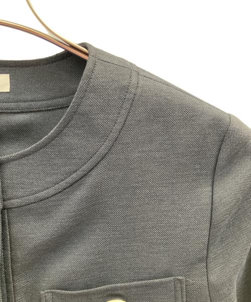 NOLLEY'S（ノーリーズ）NOLLEY'S (ノーリース) ウォッシャブルオックスノーカラージャケット ネイビー サイズ:36 未使用品の古着・服飾アイテム