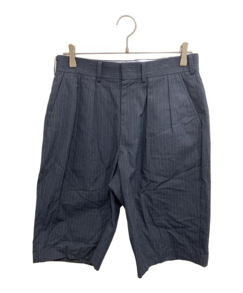JUNYA WATANABE MAN（ジュンヤワタナベマン）JUNYA WATANABE MAN (ジュンヤワタナベマン) ストライプタックショーツ ネイビー サイズ:XSの古着・服飾アイテム