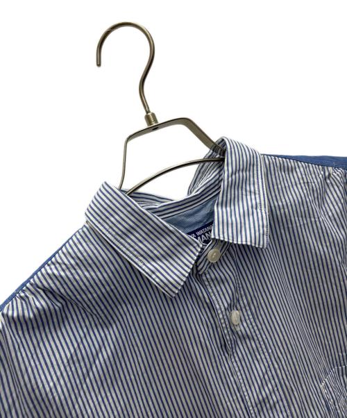 JUNYA WATANABE MAN（ジュンヤワタナベマン）JUNYA WATANABE MAN (ジュンヤワタナベマン) 綿ブロード×多素材MIX ブルー×ホワイト サイズ:XSの古着・服飾アイテム