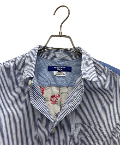 JUNYA WATANABE MAN（ジュンヤワタナベマン）JUNYA WATANABE MAN (ジュンヤワタナベマン) 綿ブロード×多素材MIX ブルー×ホワイト サイズ:XSの古着・服飾アイテム