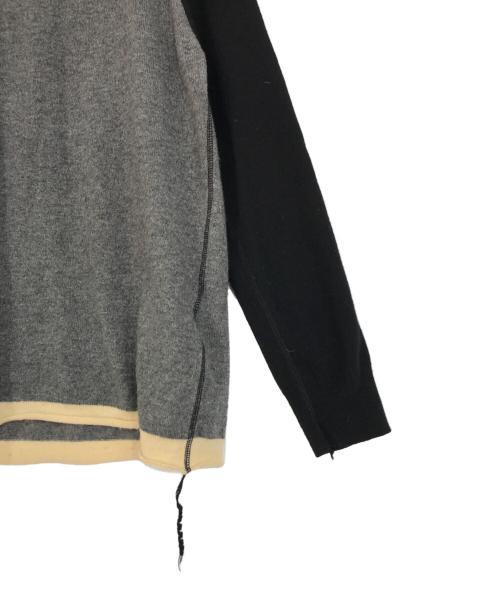 JUNYA WATANABE MAN（ジュンヤワタナベマン）JUNYA WATANABE MAN (ジュンヤワタナベマン) ラグランスリーブニット グレー×ブラック サイズ:Sの古着・服飾アイテム