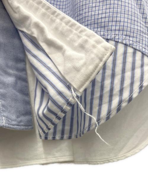 JUNYA WATANABE MAN（ジュンヤワタナベマン）JUNYA WATANABE MAN (ジュンヤワタナベマン) 綿ドビー×多素材MIX ブルー×ホワイト サイズ:XSの古着・服飾アイテム
