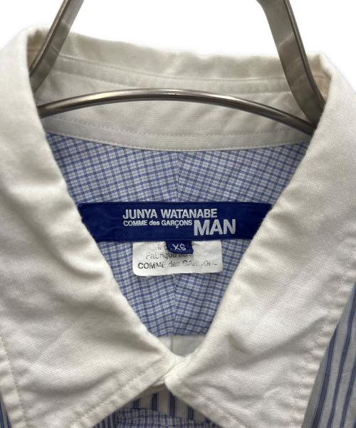 JUNYA WATANABE MAN（ジュンヤワタナベマン）JUNYA WATANABE MAN (ジュンヤワタナベマン) 綿ドビー×多素材MIX ブルー×ホワイト サイズ:XSの古着・服飾アイテム