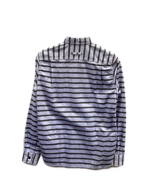 COMME des GARCONS HOMME（コムデギャルソン オム）COMME des GARCONS HOMME (コムデギャルソン オム) ボーダーシャツ ブルー×ブラック サイズ:ＸＳの古着・服飾アイテム