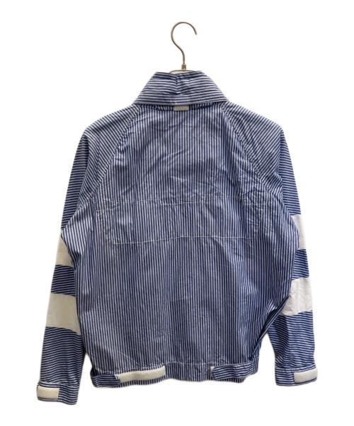 COMME des GARCONS SHIRT（コムデギャルソンシャツ）COMME des GARCONS SHIRT (コムデギャルソンシャツ) ハーフジップブルゾン ブルー×ホワイト サイズ:xsの古着・服飾アイテム
