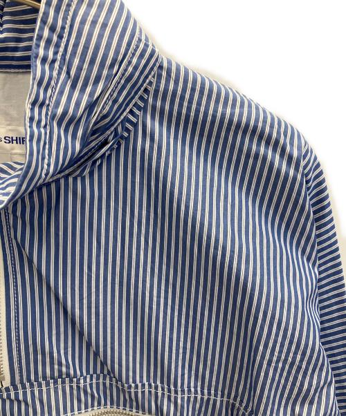COMME des GARCONS SHIRT（コムデギャルソンシャツ）COMME des GARCONS SHIRT (コムデギャルソンシャツ) ハーフジップブルゾン ブルー×ホワイト サイズ:xsの古着・服飾アイテム