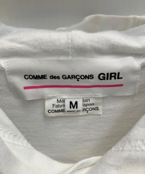 COMME des GARCONS GIRL（コムデギャルソンガール）COMME des GARCONS GIRL (コムデギャルソンガール) ハートワッペンカットソーワンピース ホワイト サイズ:Мの古着・服飾アイテム