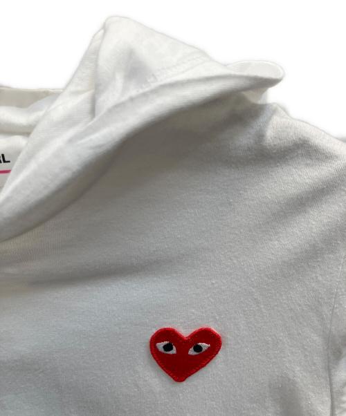 COMME des GARCONS GIRL（コムデギャルソンガール）COMME des GARCONS GIRL (コムデギャルソンガール) ハートワッペンカットソーワンピース ホワイト サイズ:Мの古着・服飾アイテム